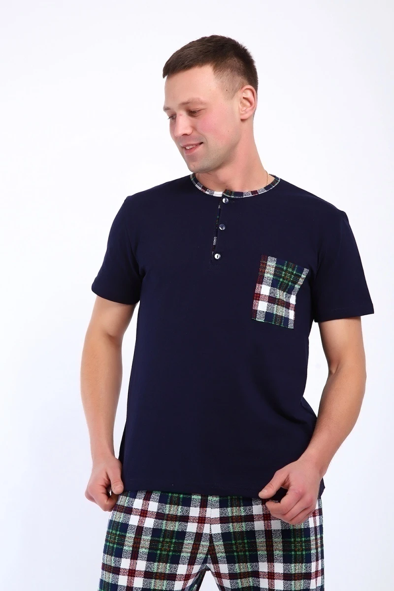 Костюм с брюками 24263 (бело-зелёный)