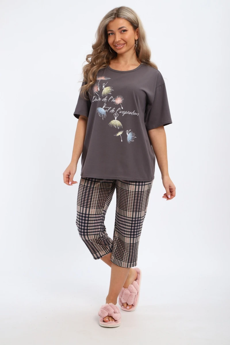 Костюм с бриджами 1429б (серо-коричневый)