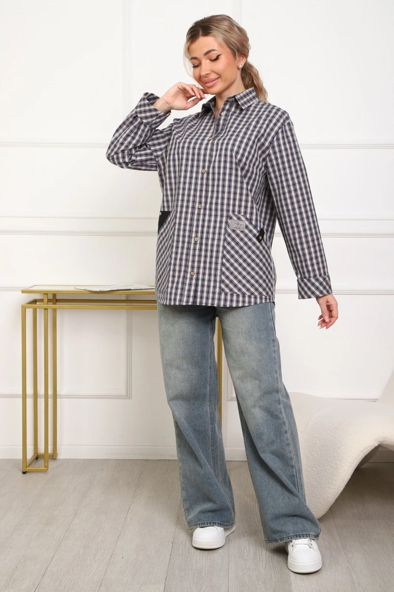 Рубашка 1072 (синий)