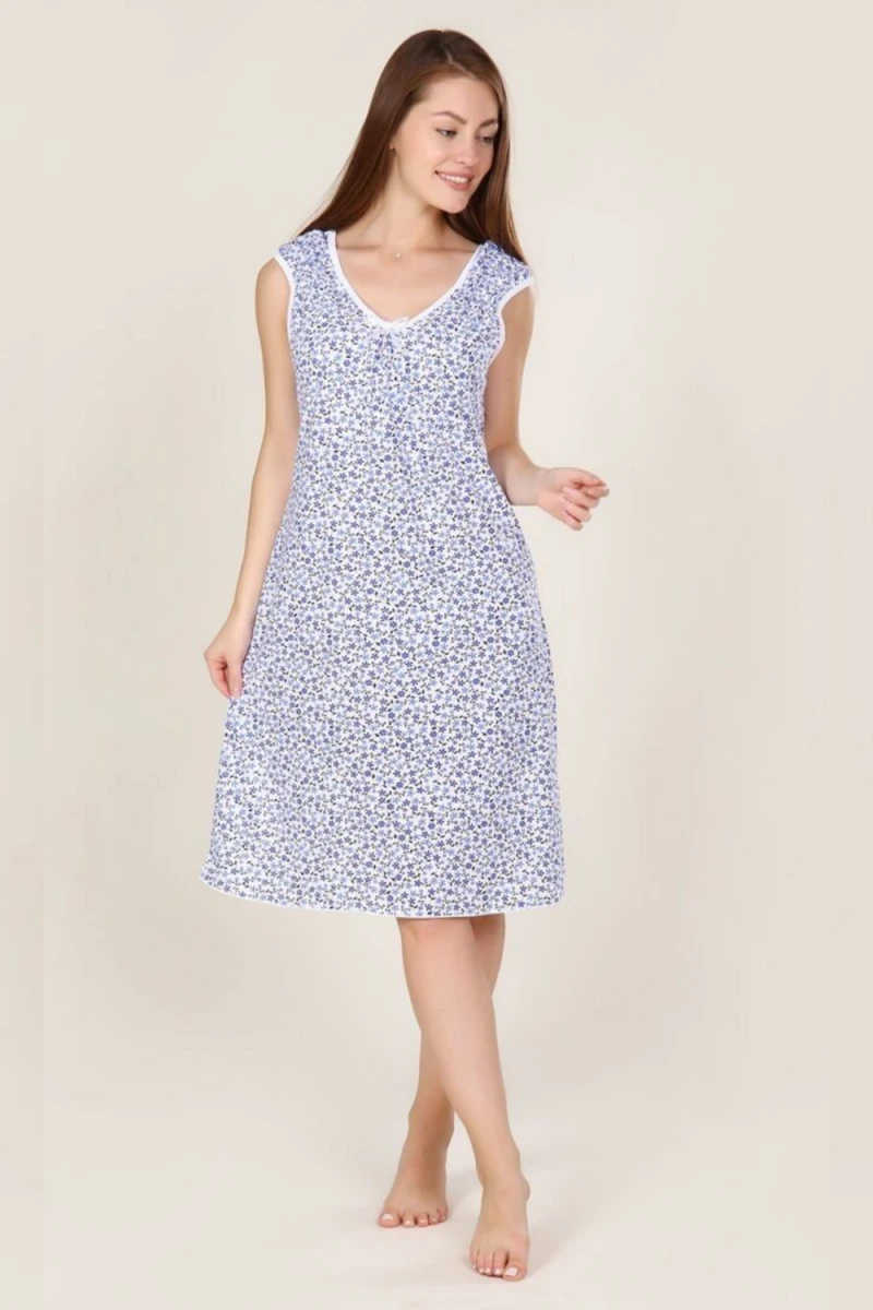 Сорочка 71 (голубые цветы)