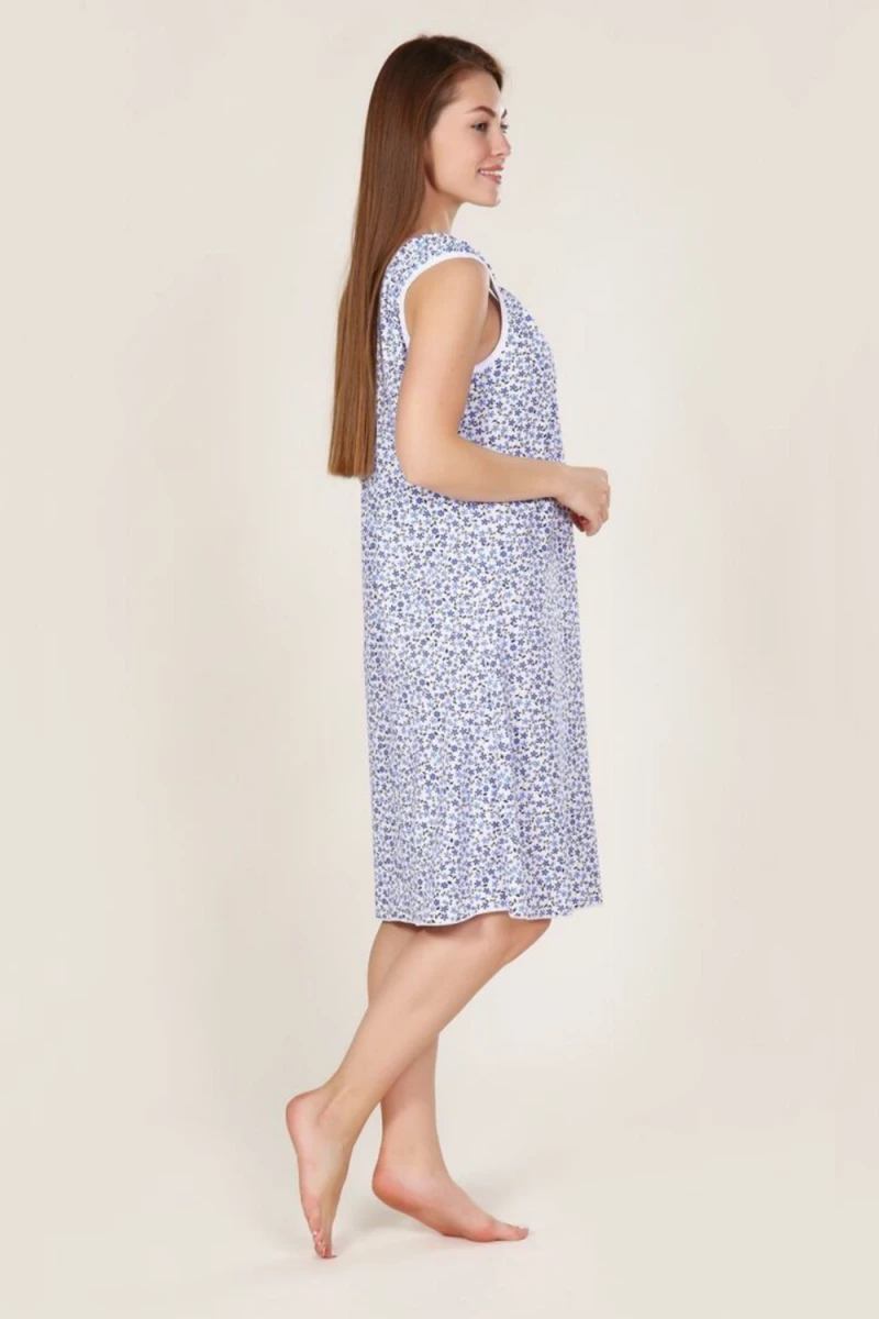 Сорочка 71 (голубые цветы)