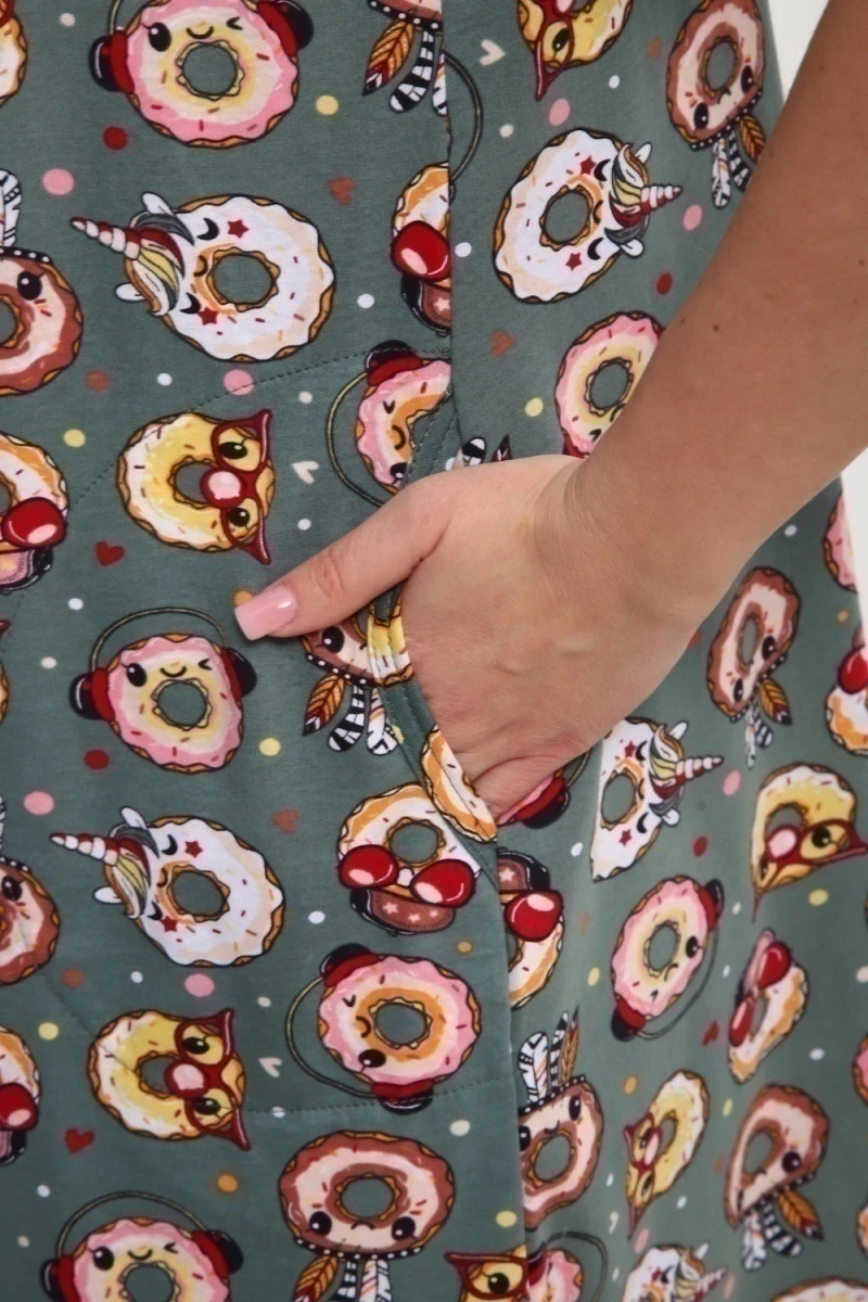 Халат ХЖ-01 (Пончики зеленый)