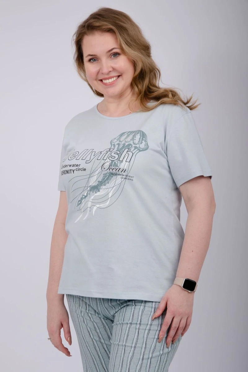 Пижама с брюками Джелли 2 (эвкалипт)