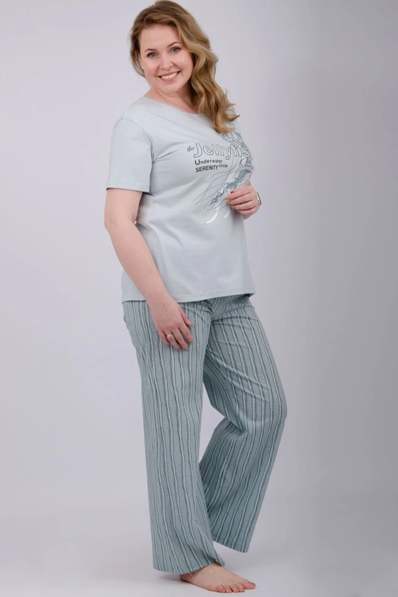 Пижама с брюками Джелли 2 (эвкалипт)