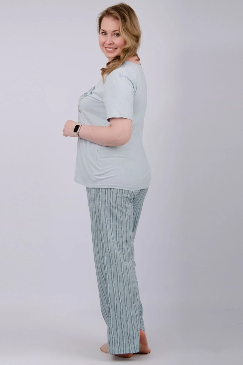 Пижама с брюками Джелли 2 (эвкалипт)