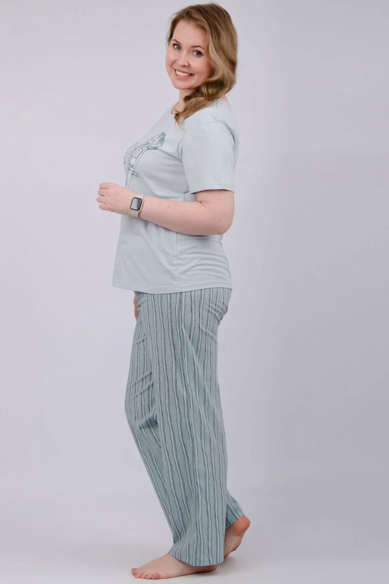 Пижама с брюками Джелли 2 (эвкалипт)