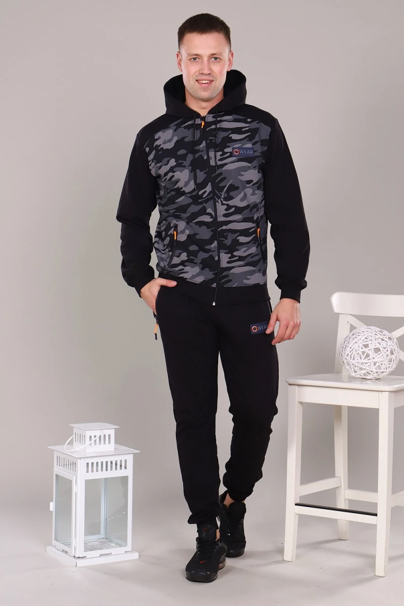 Костюм с брюками 17565 (серый)