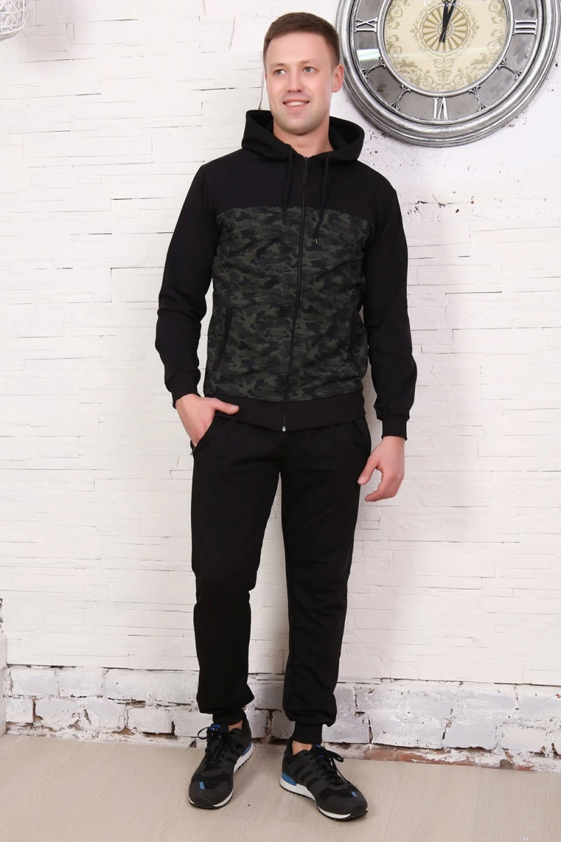 Костюм с брюками 17542 (черный)