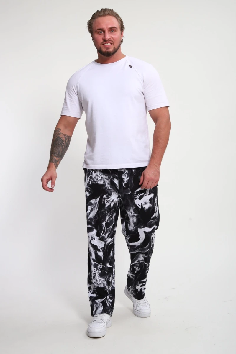 Брюки Б-02 Дым (черный/белый Дым)