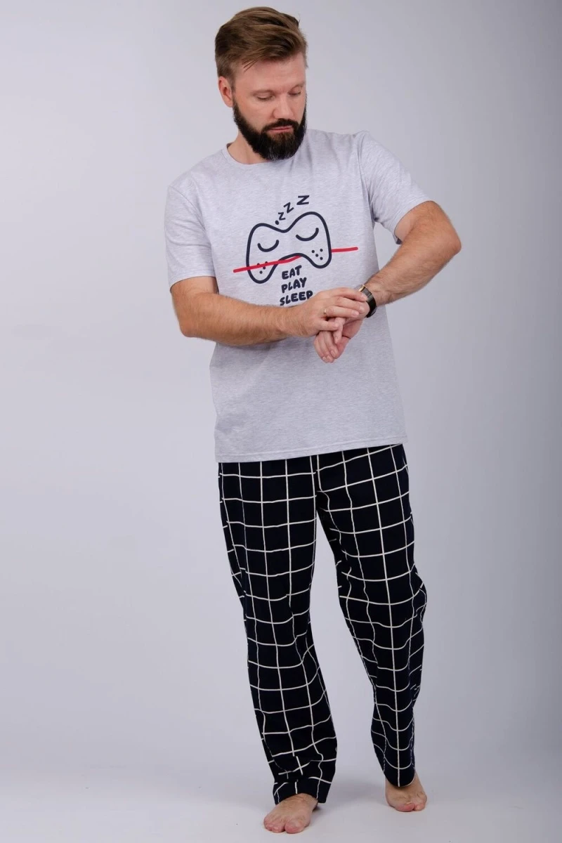 Пижама с брюками Стэнли 2 (темно-синий)