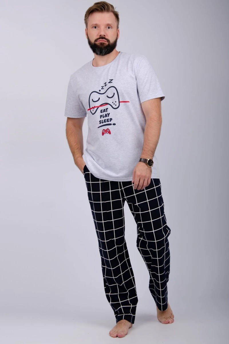 Пижама с брюками Стэнли 2 (темно-синий)