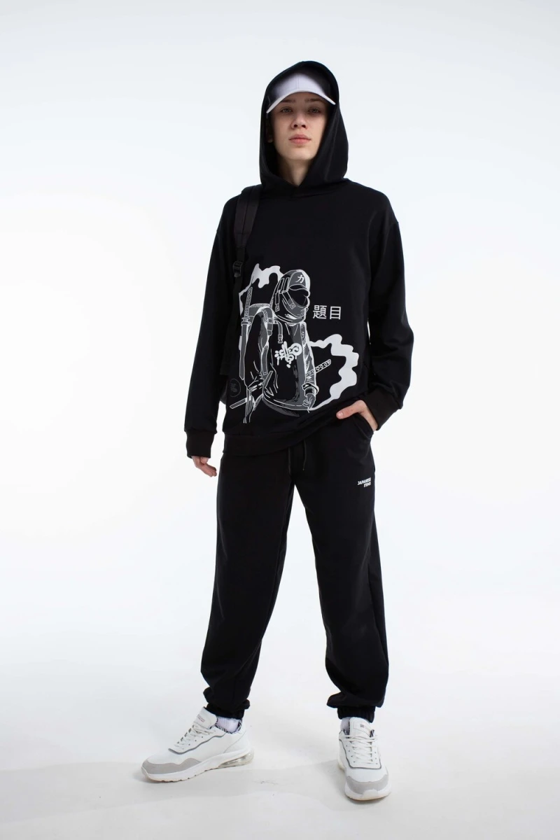 Костюм с брюками Странник 1 (черный)