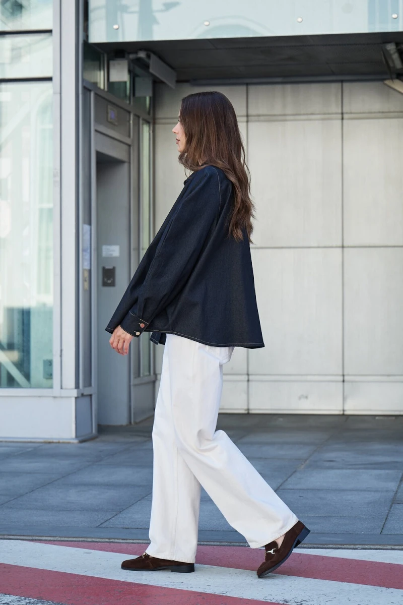 Рубашка джинсовая оверсайз (черный)