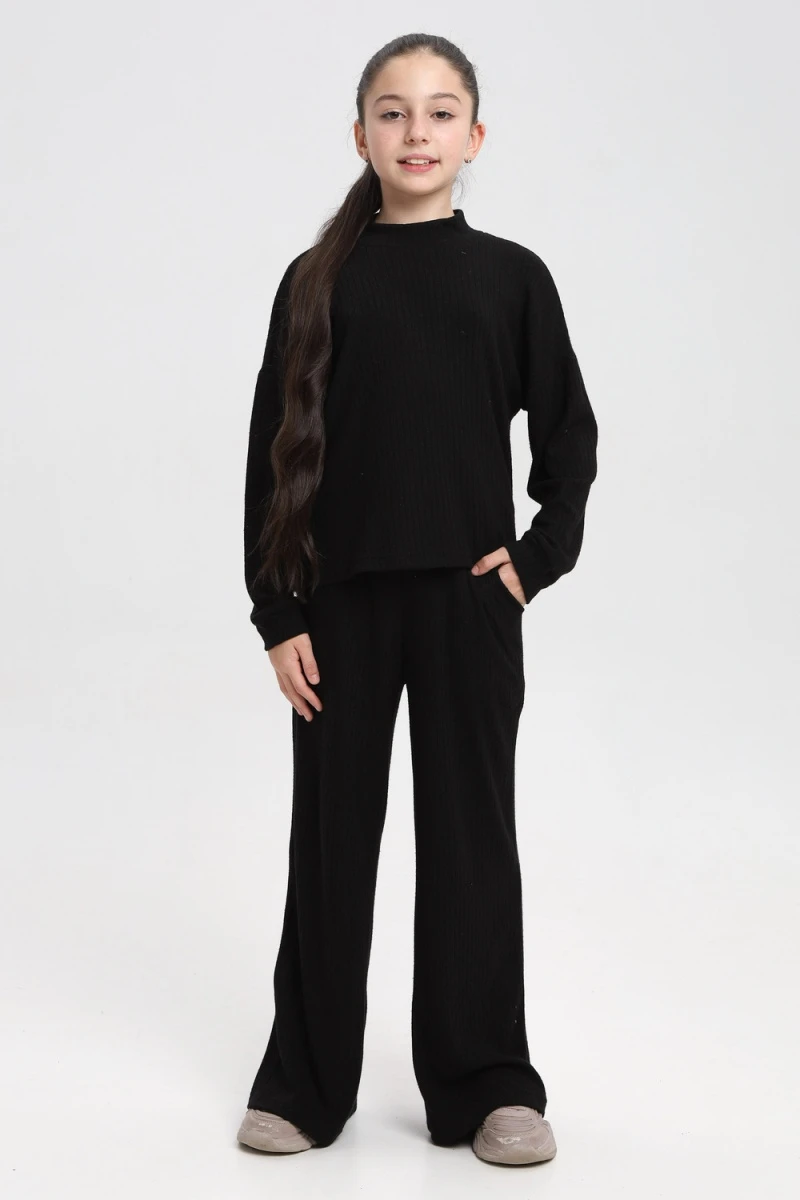 Костюм с брюками 35334 (черный)