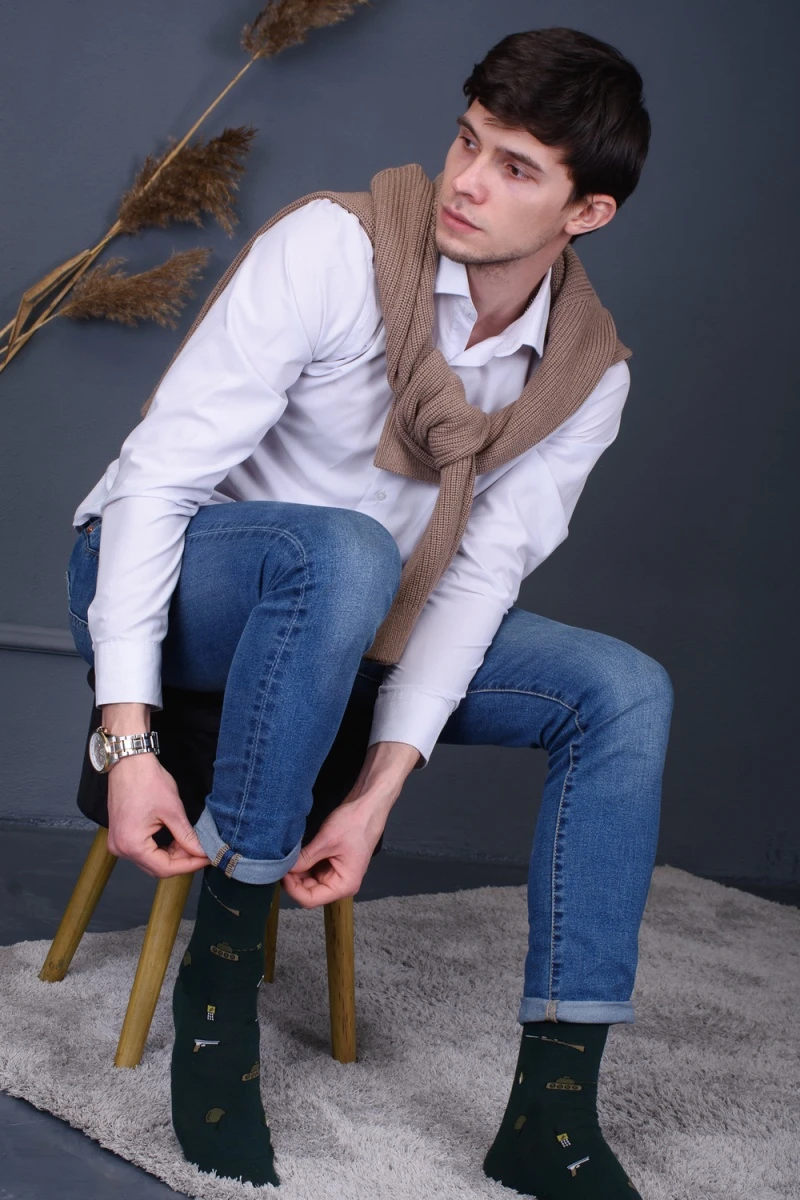 Носки стандарт Армия (набор 3 пары) (зеленый, хаки, черный)