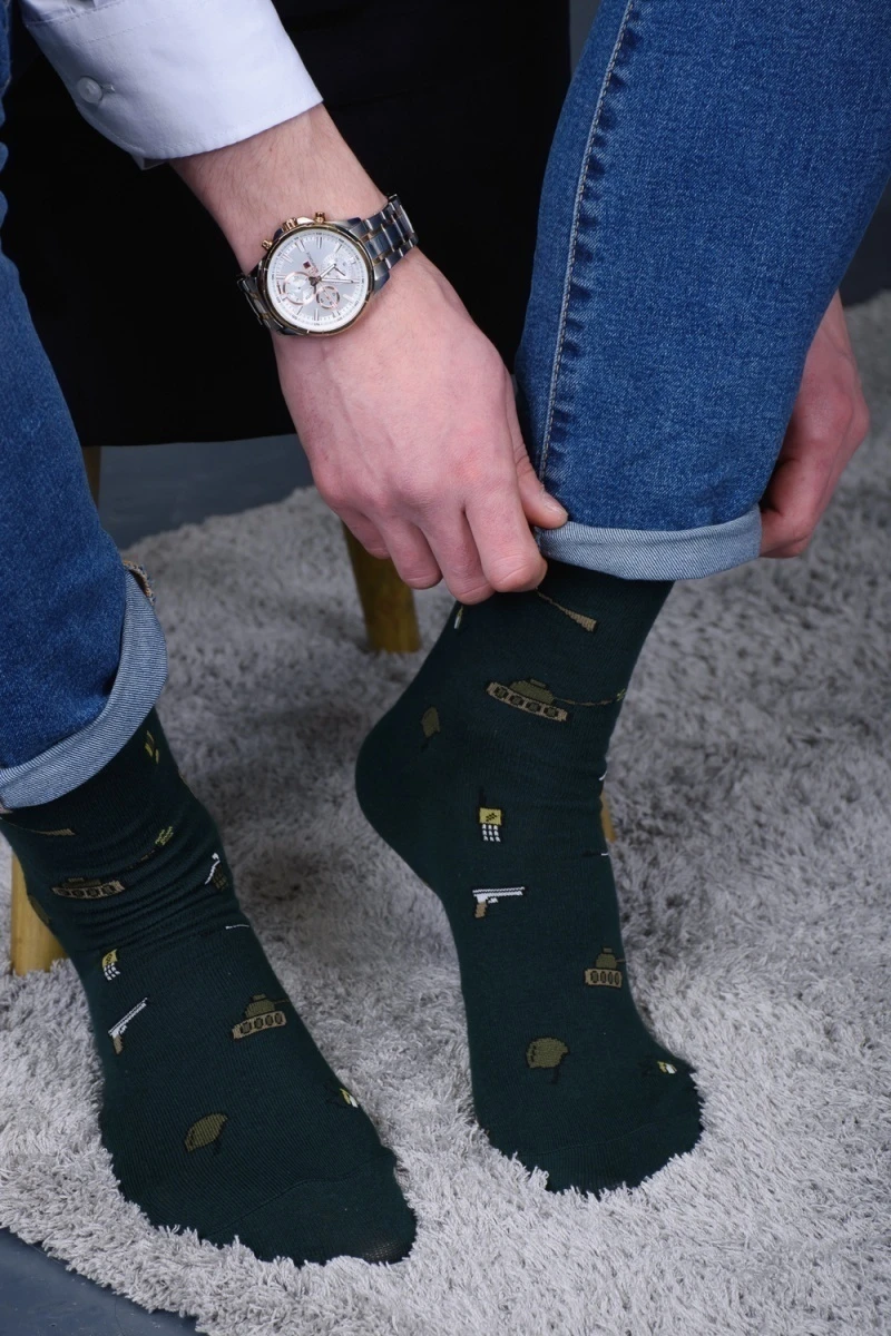 Носки стандарт Армия (набор 3 пары) (зеленый, хаки, черный)