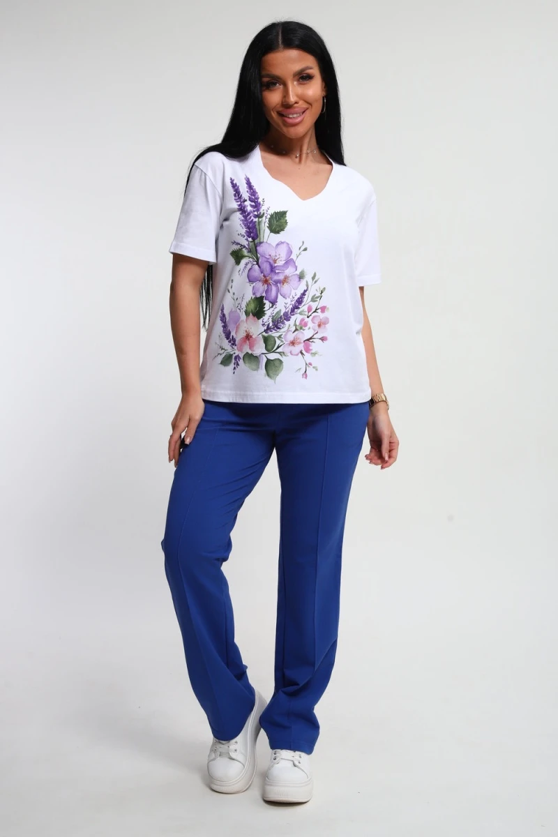 Костюм с брюками 74725 (васильковый)