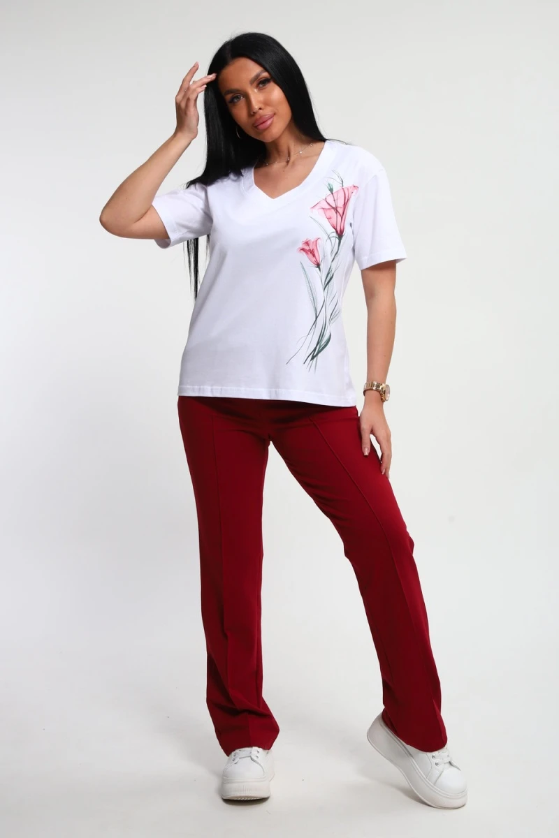 Костюм с брюками 74724 (бордовый)