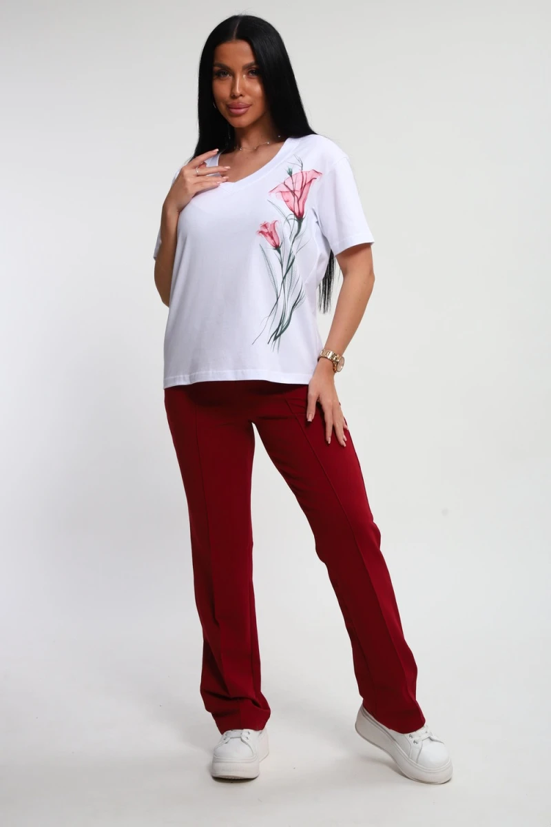 Костюм с брюками 74724 (бордовый)