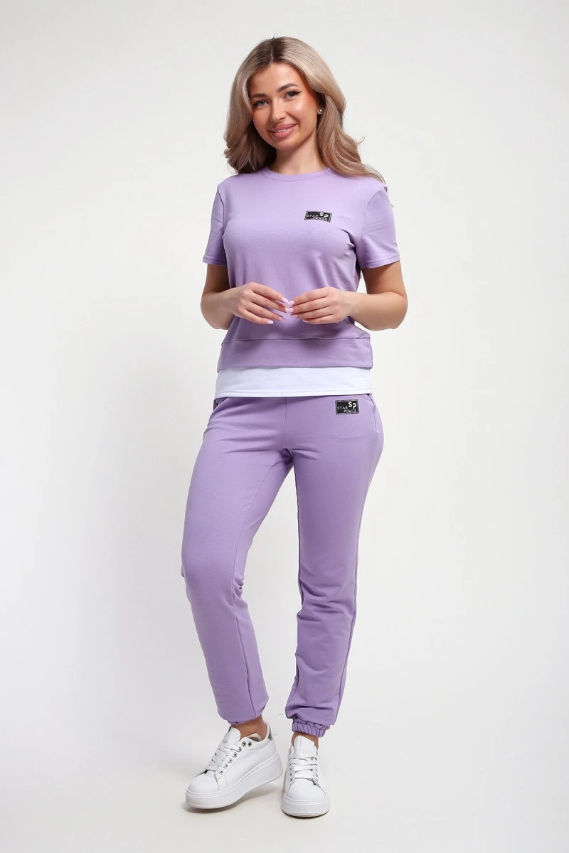 Костюм с брюками 5712 (фиалковый)