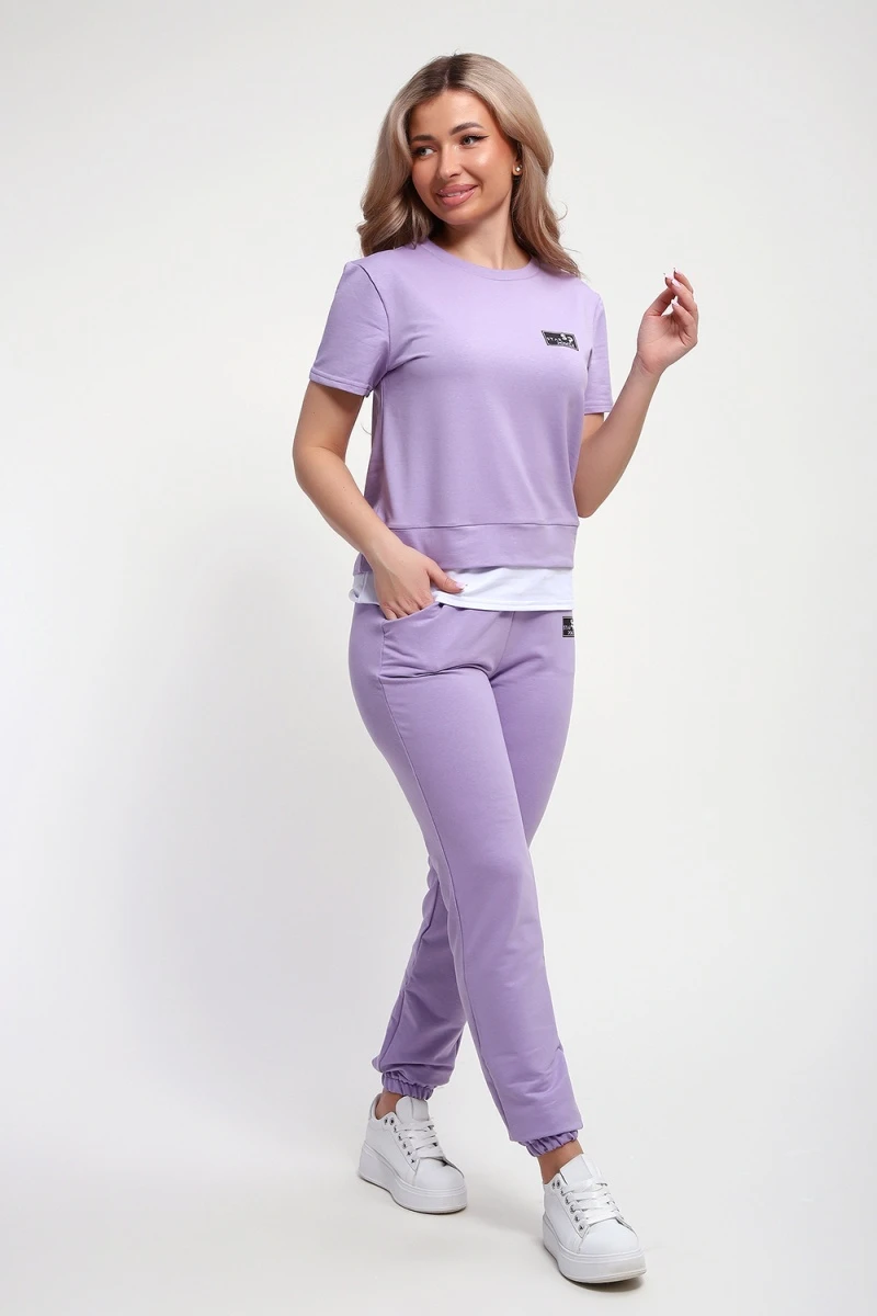 Костюм с брюками 5712 (фиалковый)