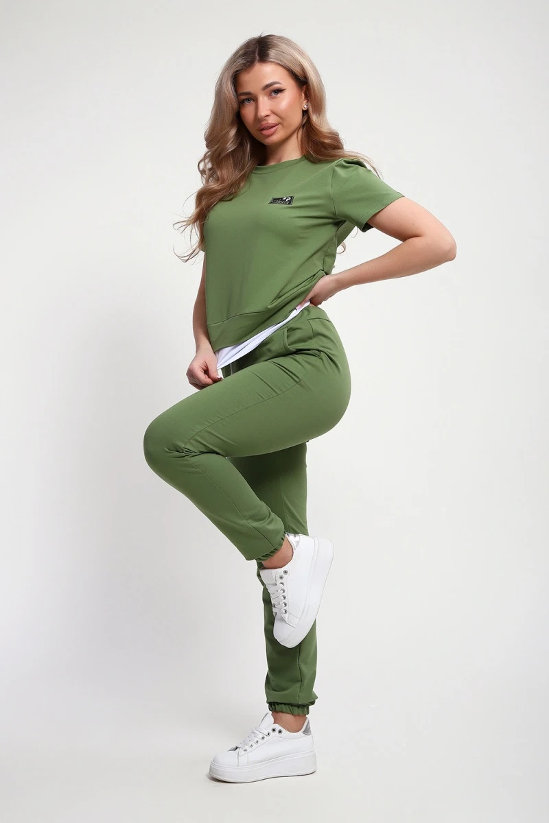 Костюм с брюками 5712 (шпинатовый)