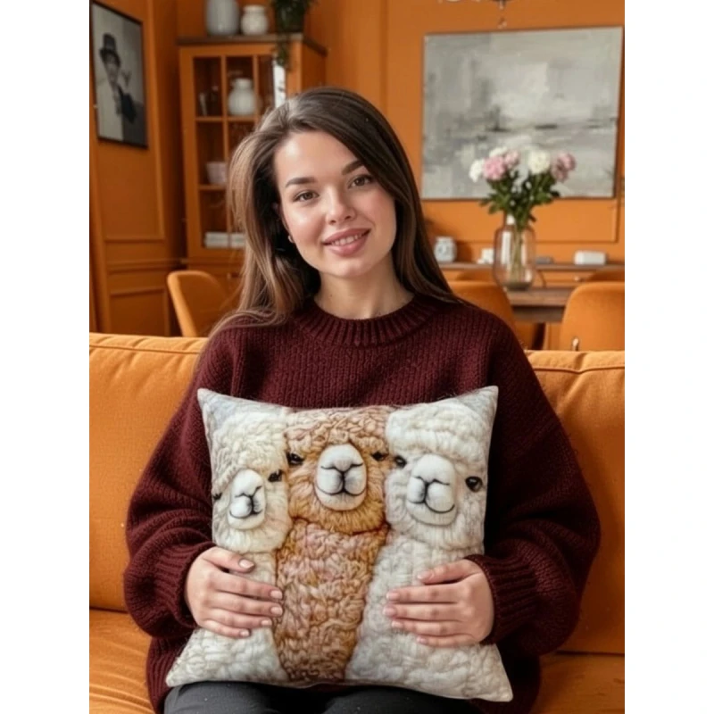 Наволочка декоративная Альпака 3 (бежевый)