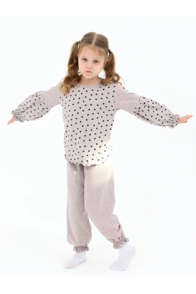 Пижама с брюками 33067 (серый меланж)