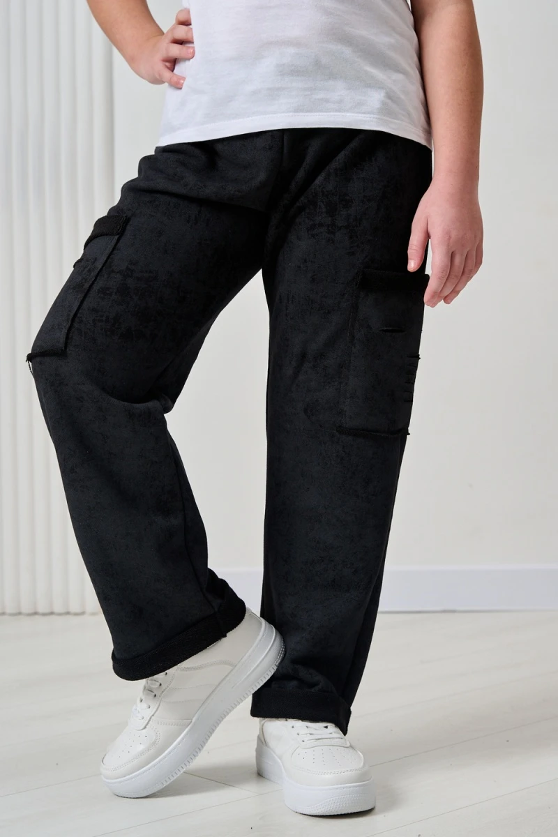 Детские брюки 67195 (черный винтаж)