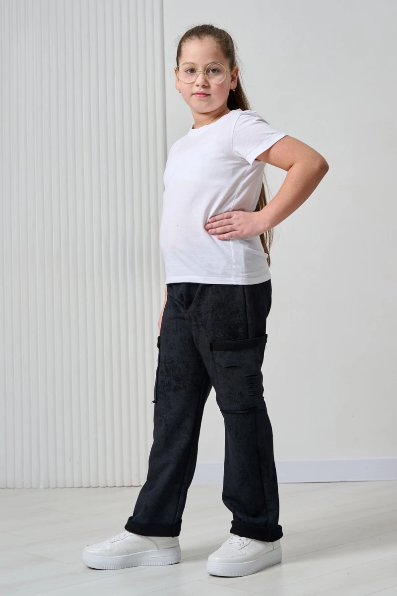 Детские брюки 67195 (черный винтаж)