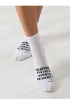 Носки стандарт Рожденная тратить (белый)