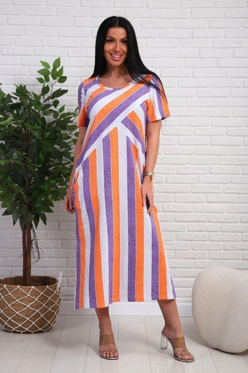 Платье 348т (оранжевый)