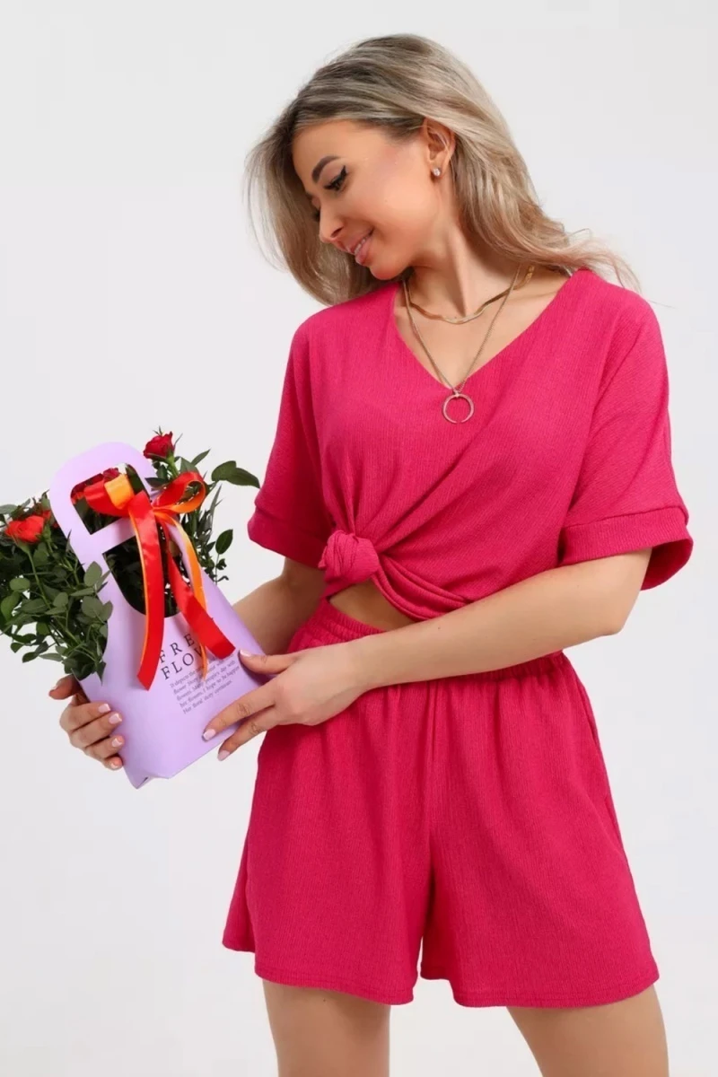 Костюм с шортами КЖ-005 Жатка (фуксия)
