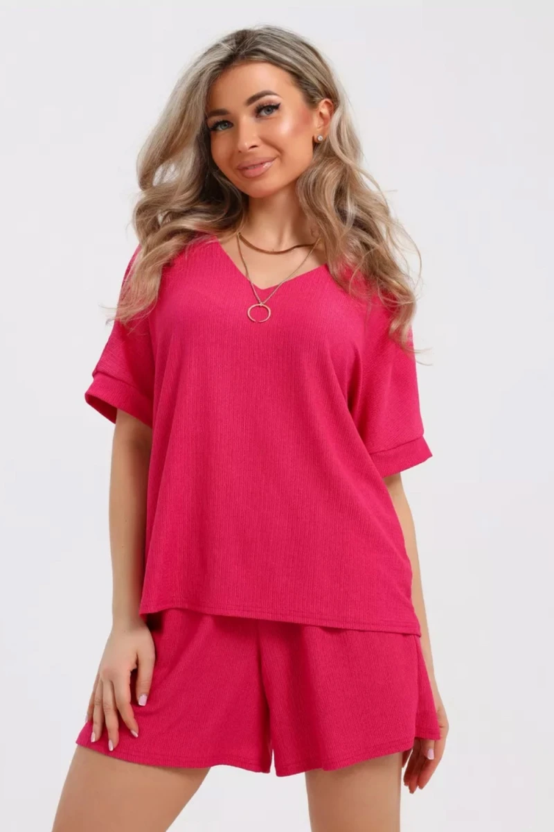 Костюм с шортами КЖ-005 Жатка (фуксия)