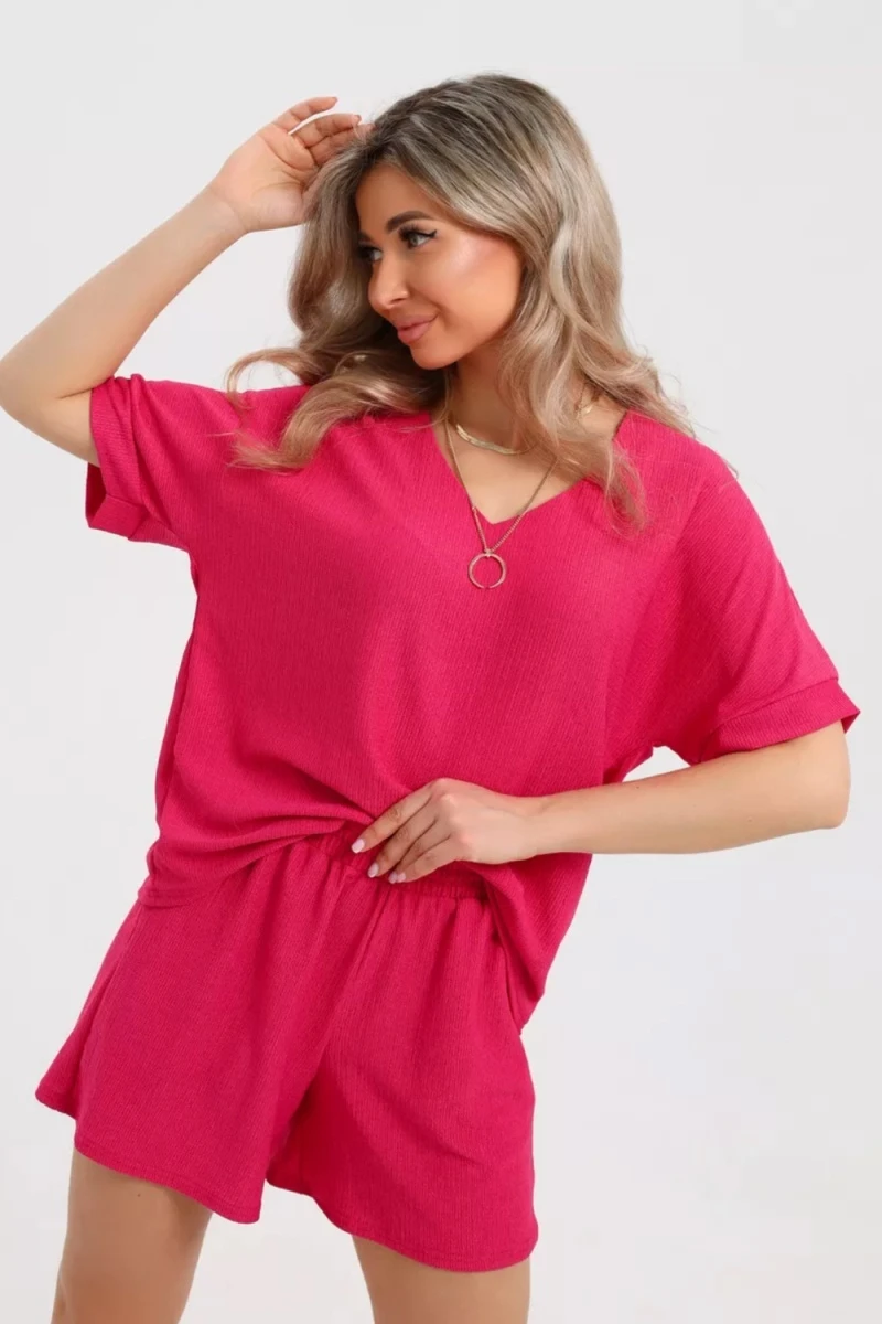 Костюм с шортами КЖ-005 Жатка (фуксия)