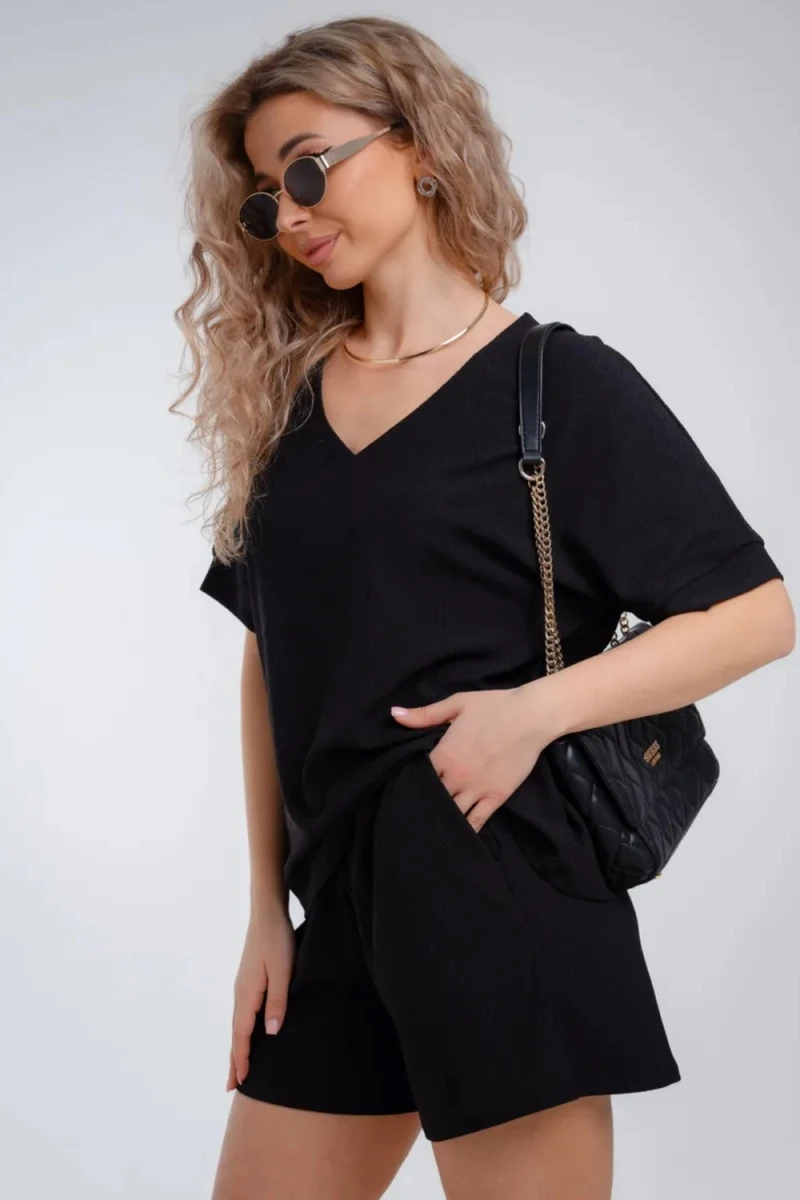 Костюм с шортами КЖ-005 Жатка (черный)