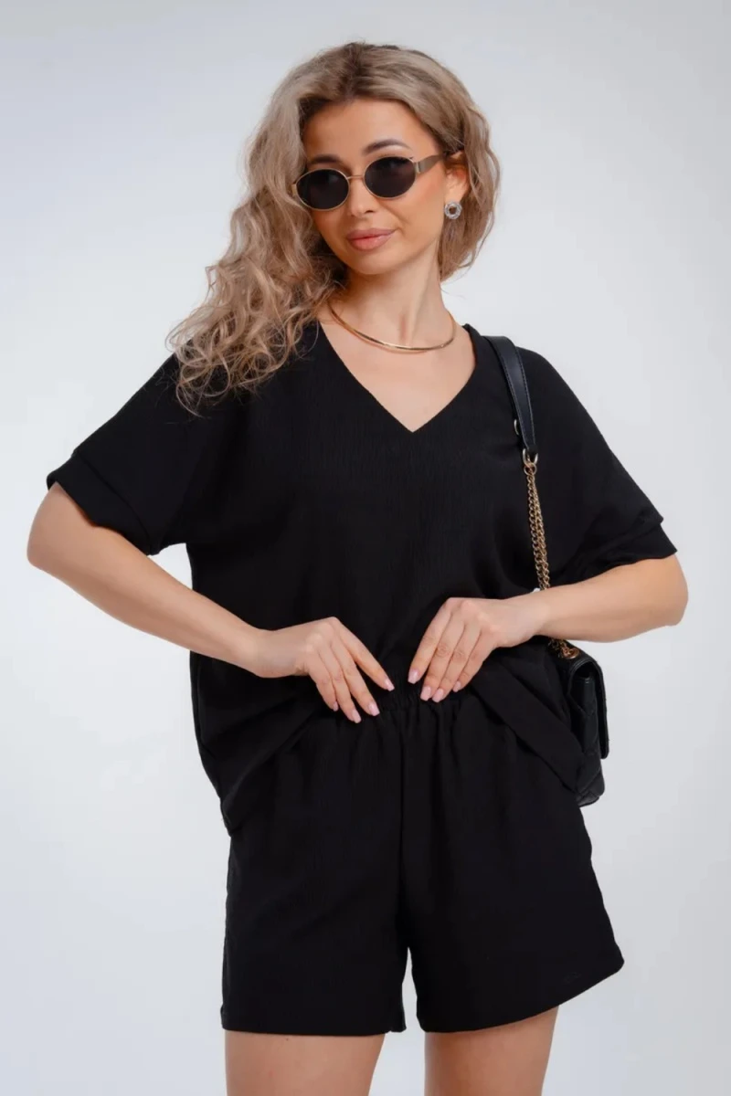 Костюм с шортами КЖ-005 Жатка (черный)