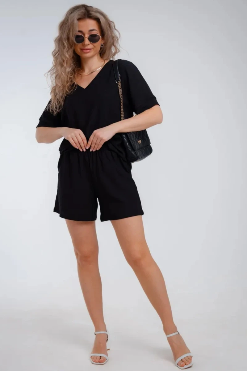 Костюм с шортами КЖ-005 Жатка (черный)