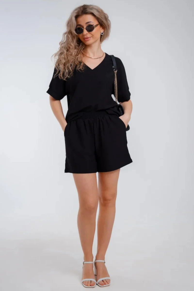 Костюм с шортами КЖ-005 Жатка (черный)