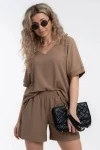 Костюм с шортами КЖ-005 Жатка (кофе)