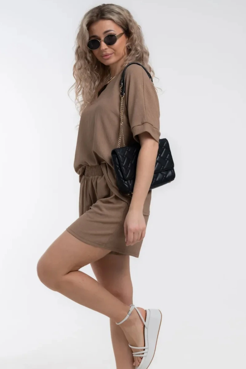 Костюм с шортами КЖ-005 Жатка (кофе)