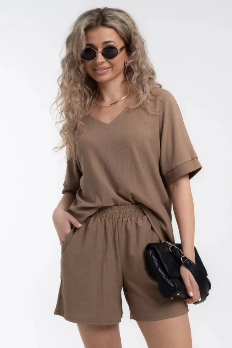 Костюм с шортами КЖ-005 Жатка (кофе)