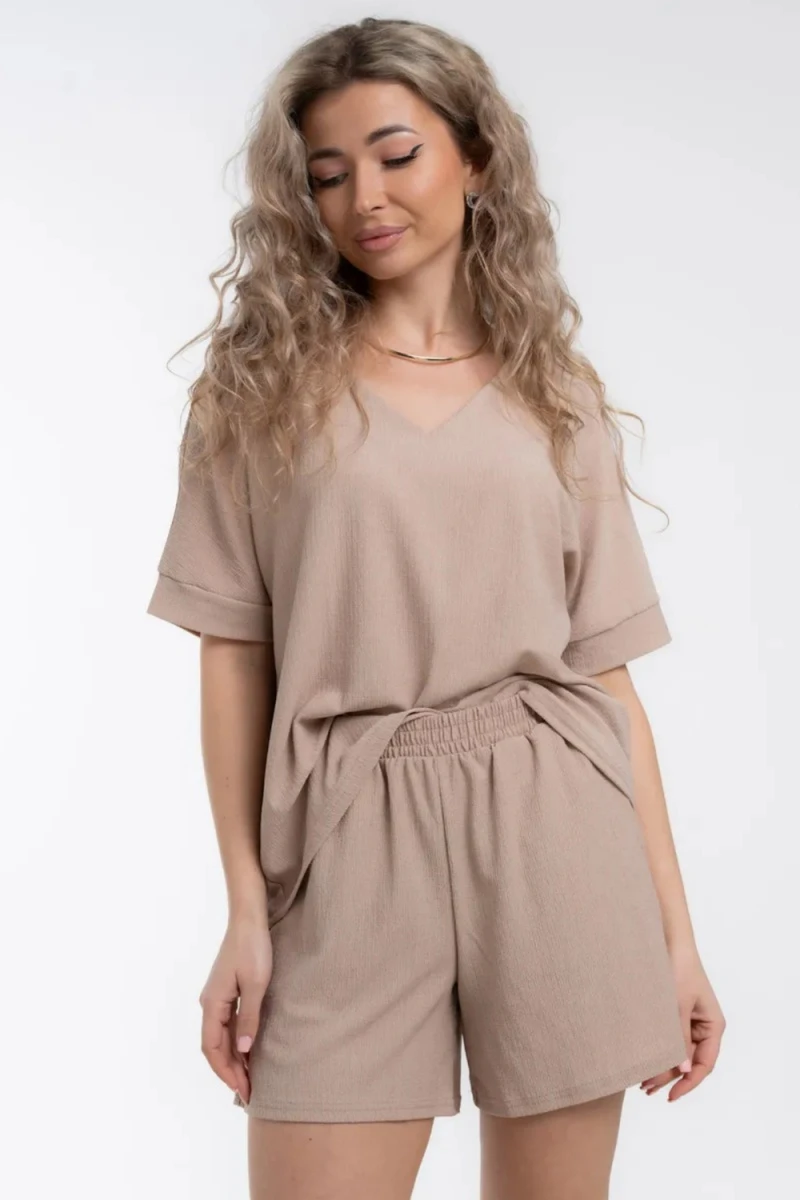 Костюм с шортами КЖ-005 Жатка (какао)