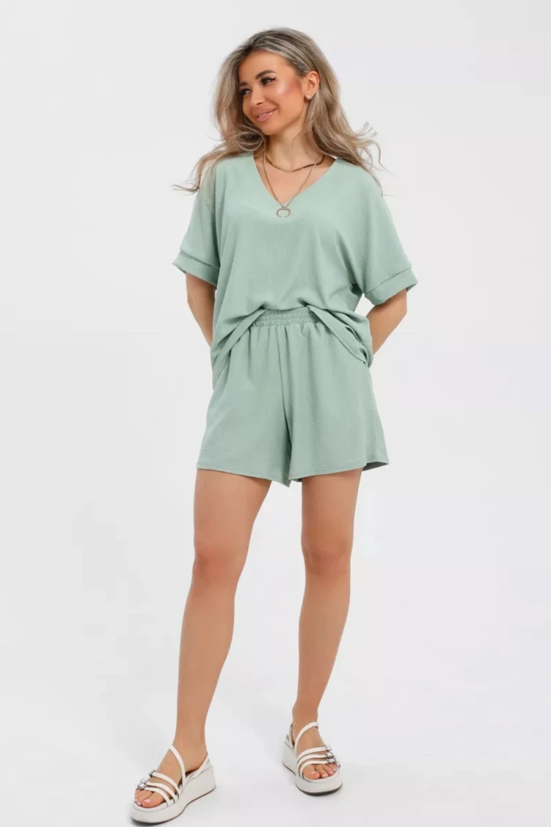 Костюм с шортами КЖ-005 Жатка (ментоловый)