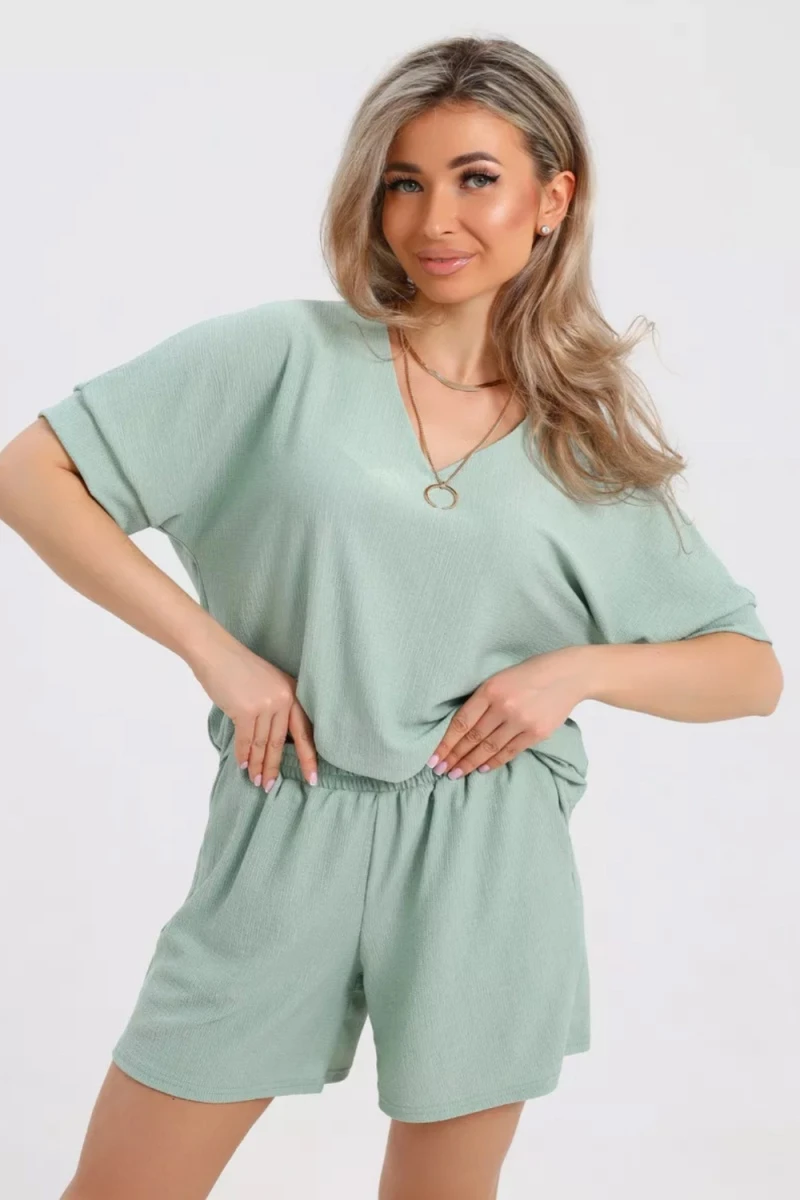 Костюм с шортами КЖ-005 Жатка (ментоловый)