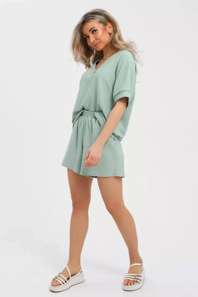 Костюм с шортами КЖ-005 Жатка (ментоловый)