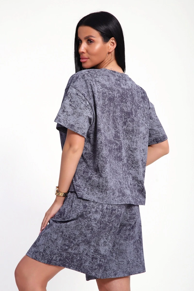 Костюм с шортами КЖ-004 (Варенка антрацит)