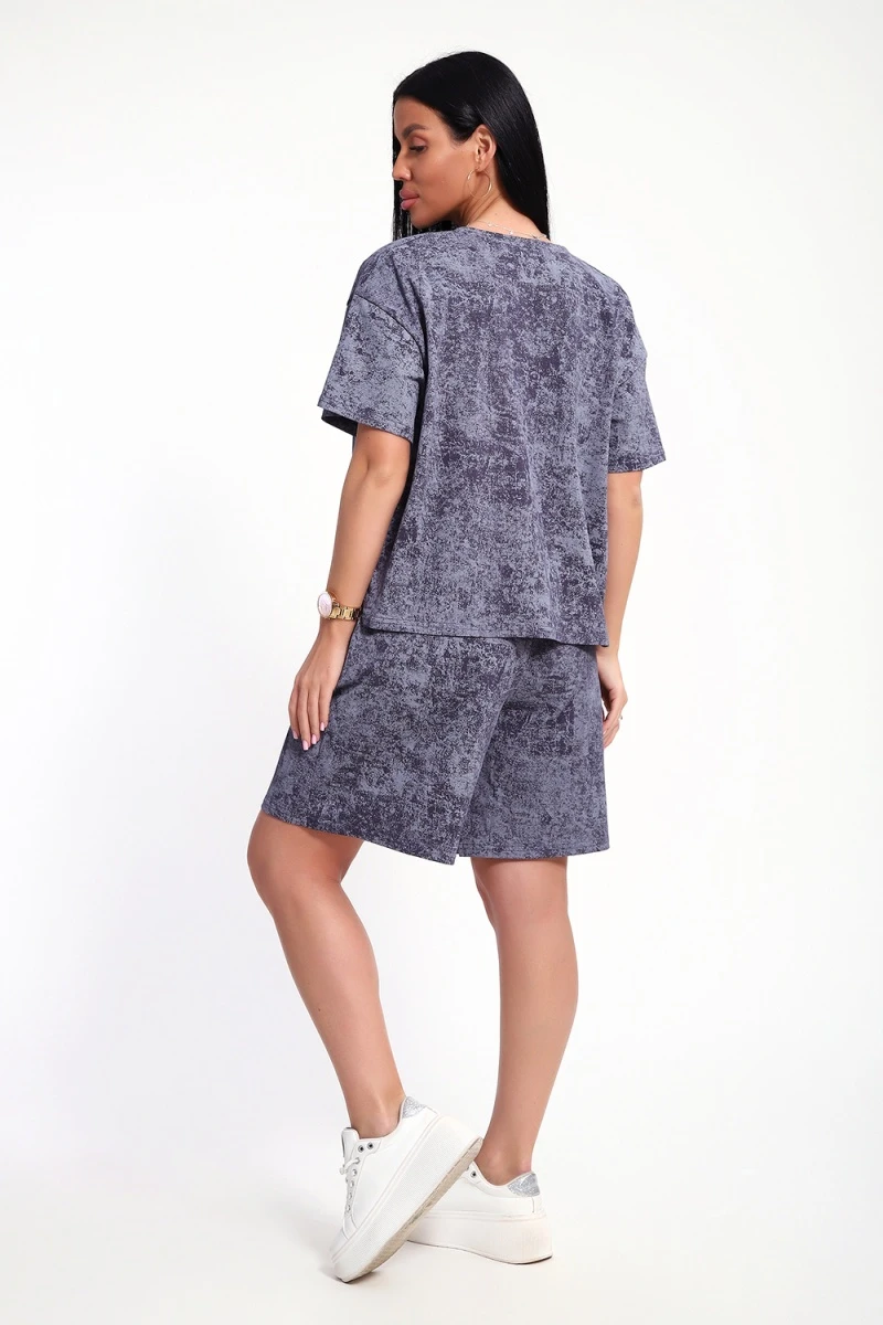 Костюм с шортами КЖ-004 (Варенка антрацит)