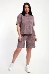 Костюм с шортами КЖ-004 (Варенка коричневая)