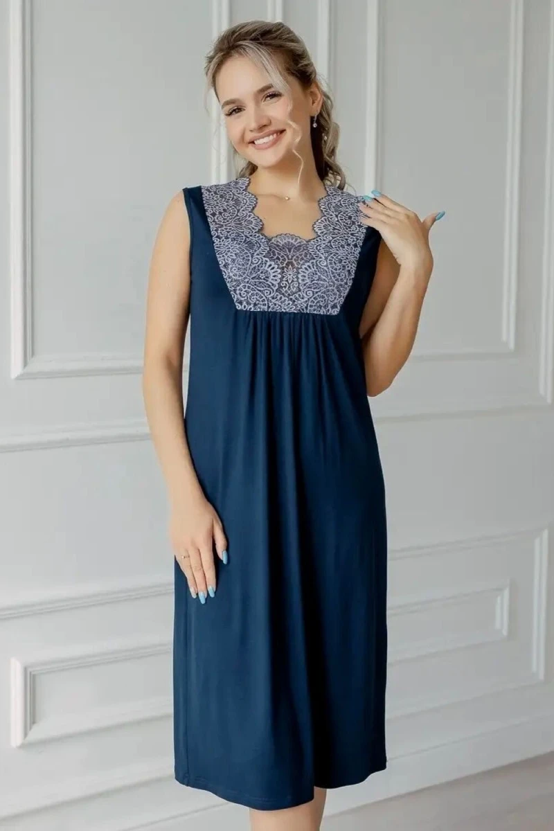 Сорочка Леди (синий)